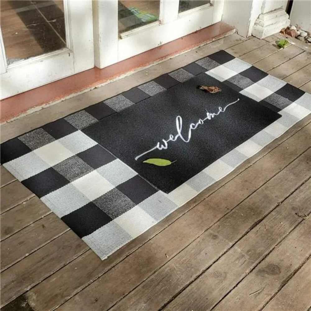 Welcome Mat Door Mats Outdoor with Non Slip Rubber Backing Front Door Mat